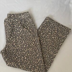 Wild Fable Leopard Print Women's Wide-Leg Jeans, size L